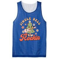 Jingle Bell Rockin Christmas Retro Holiday Tree Groovy Fun Meaningful Gift Mesh Reversible Basketball Jersey Tank