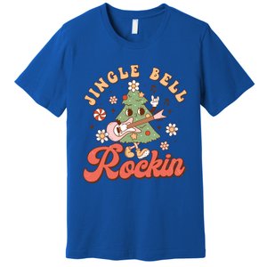 Jingle Bell Rockin Christmas Retro Holiday Tree Groovy Fun Meaningful Gift Premium T-Shirt