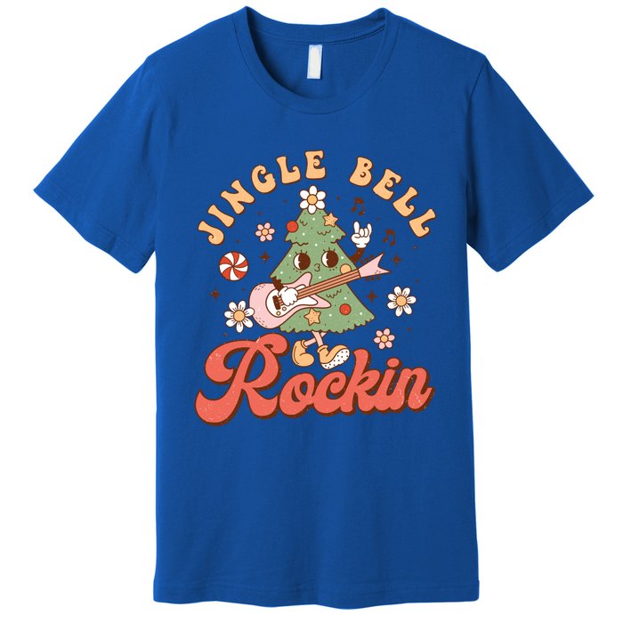 Jingle Bell Rockin Christmas Retro Holiday Tree Groovy Fun Meaningful Gift Premium T-Shirt