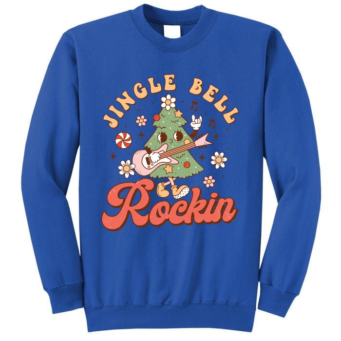 Jingle Bell Rockin Christmas Retro Holiday Tree Groovy Fun Meaningful Gift Tall Sweatshirt