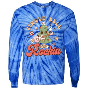 Jingle Bell Rockin Christmas Retro Holiday Tree Groovy Fun Meaningful Gift Tie-Dye Long Sleeve Shirt