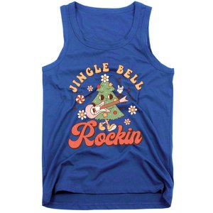 Jingle Bell Rockin Christmas Retro Holiday Tree Groovy Fun Meaningful Gift Tank Top