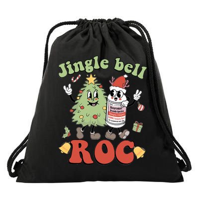 Jingle Bell Roc Icu Nurse Christmas Intensive Care Unit Gift Drawstring Bag