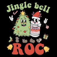 Jingle Bell Roc Icu Nurse Christmas Intensive Care Unit Gift Flat Bill Trucker Hat