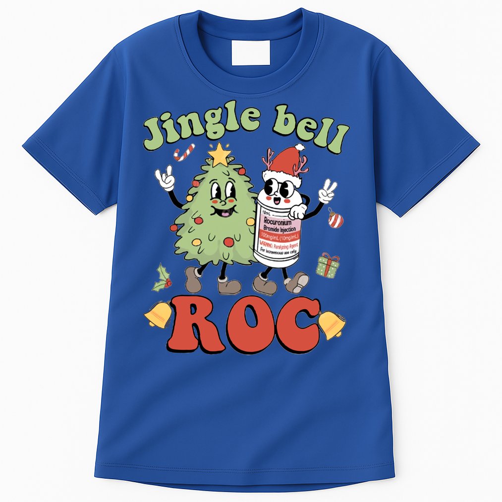 Jingle Bell Roc Icu Nurse Christmas Intensive Care Unit Gift Tall T-Shirt