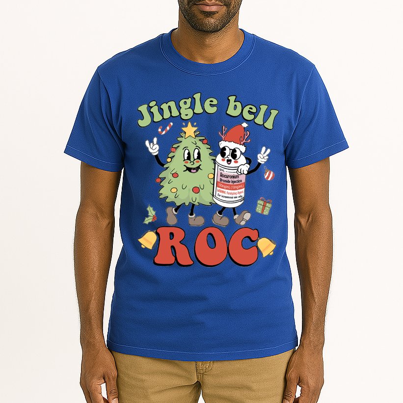Jingle Bell Roc Icu Nurse Christmas Intensive Care Unit Gift Tall T-Shirt