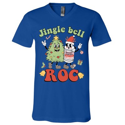 Jingle Bell Roc Icu Nurse Christmas Intensive Care Unit Gift V-Neck T-Shirt