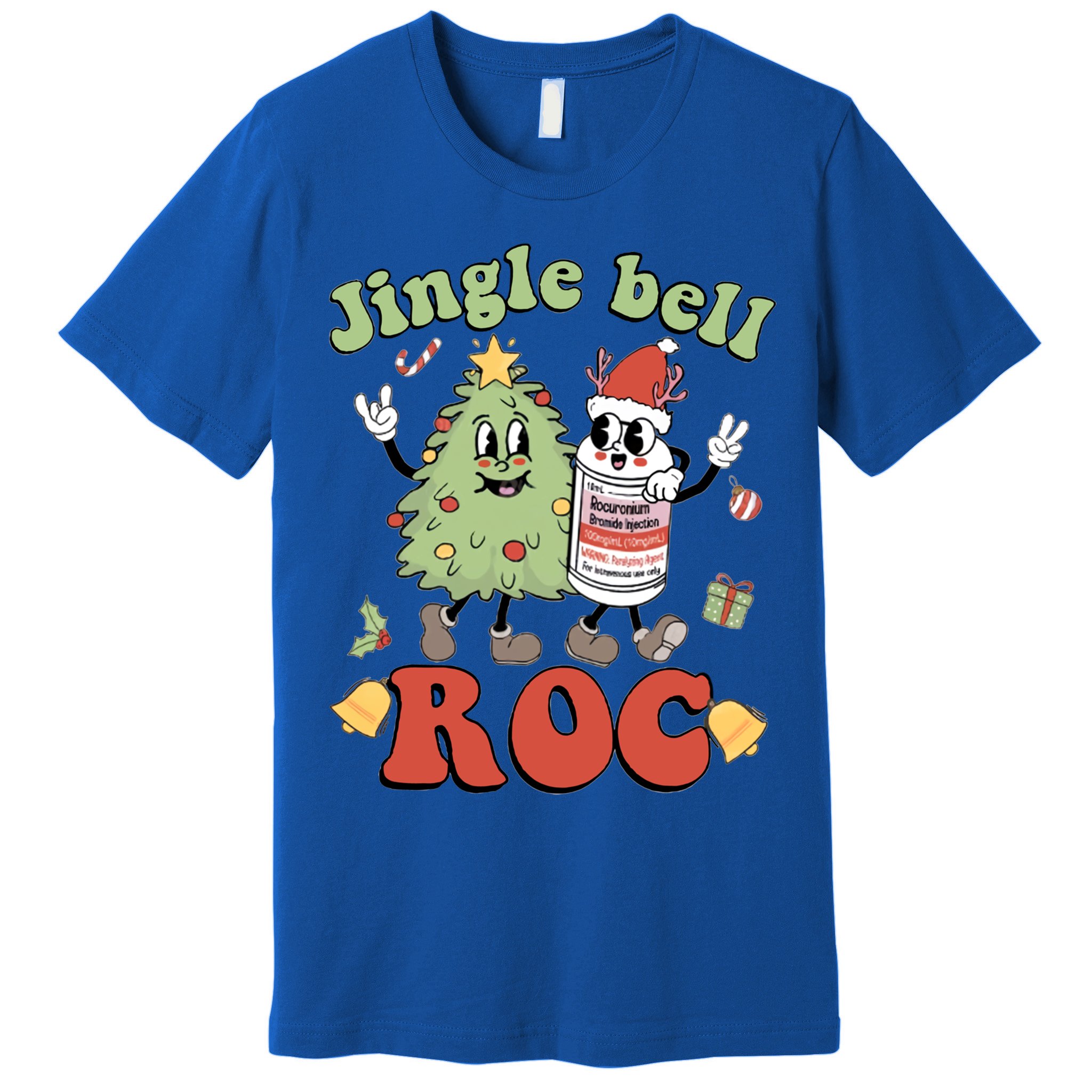Jingle Bell Roc Icu Nurse Christmas Intensive Care Unit Gift Premium T-Shirt