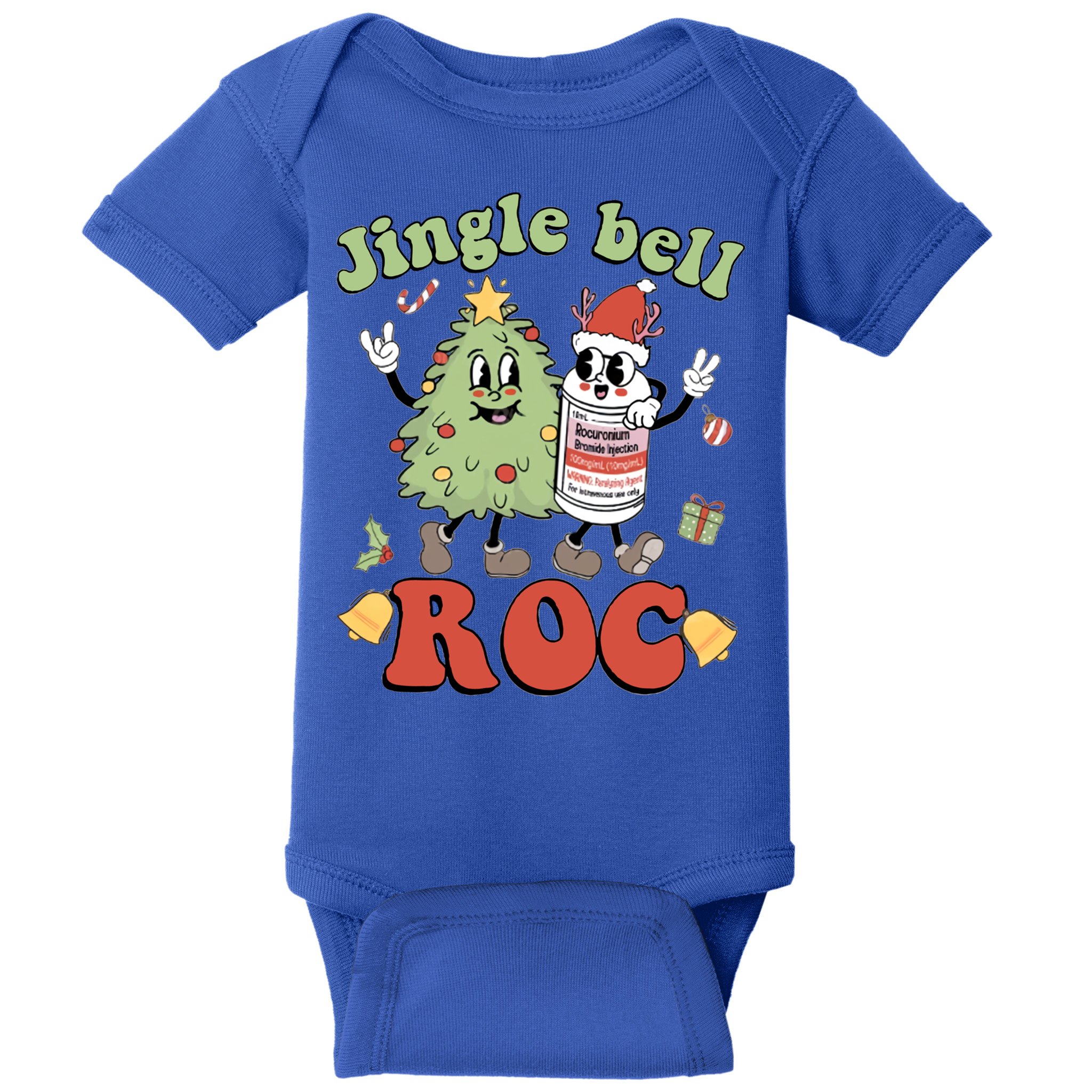 Jingle Bell Roc Icu Nurse Christmas Intensive Care Unit Gift Baby Bodysuit