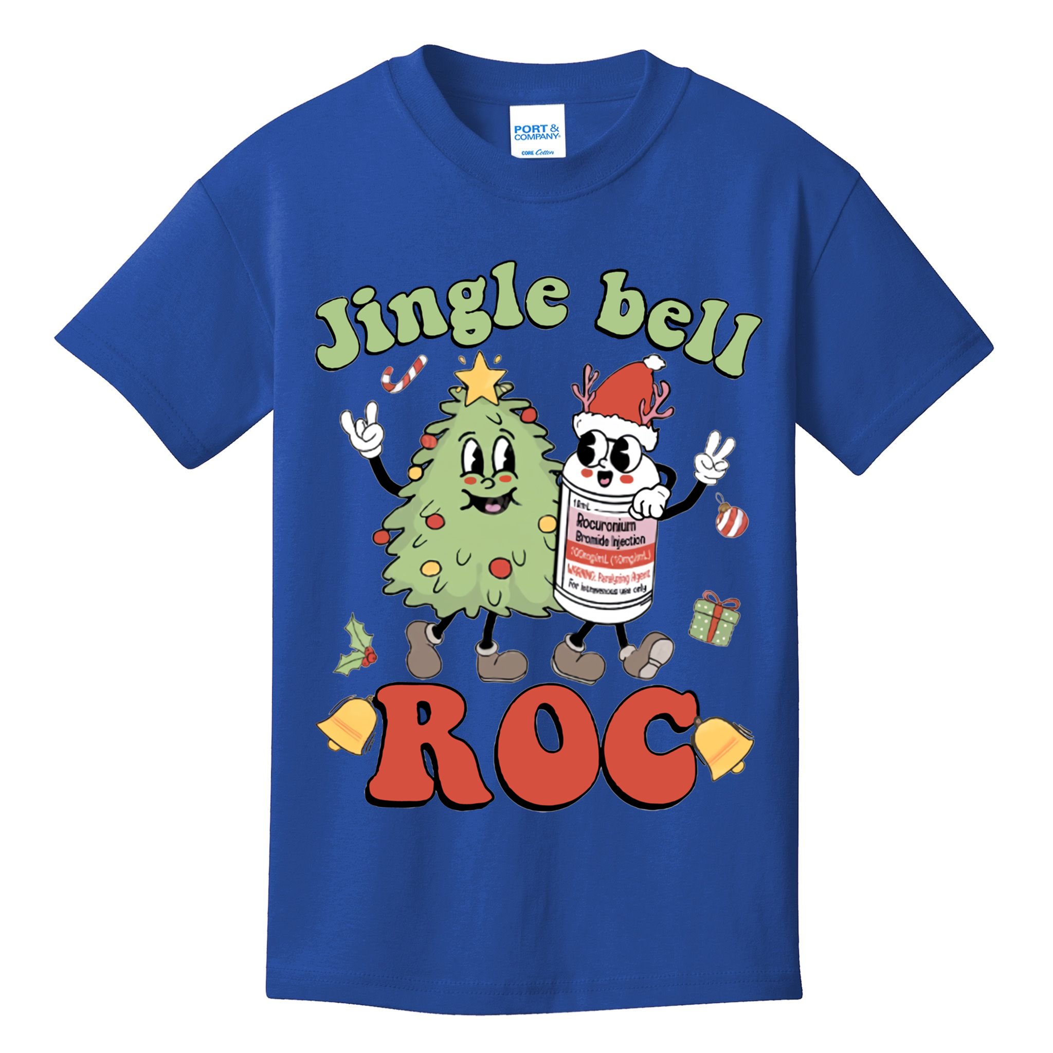 Jingle Bell Roc Icu Nurse Christmas Intensive Care Unit Gift Kids T-Shirt