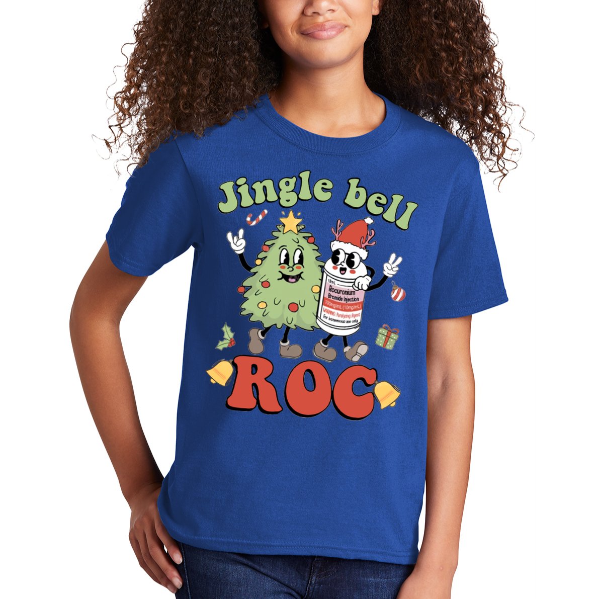 Jingle Bell Roc Icu Nurse Christmas Intensive Care Unit Gift Kids T-Shirt