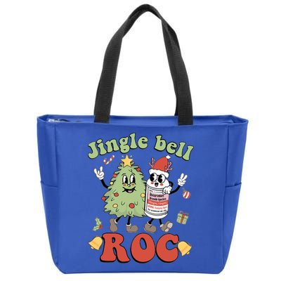 Jingle Bell Roc Icu Nurse Christmas Intensive Care Unit Gift Zip Tote Bag
