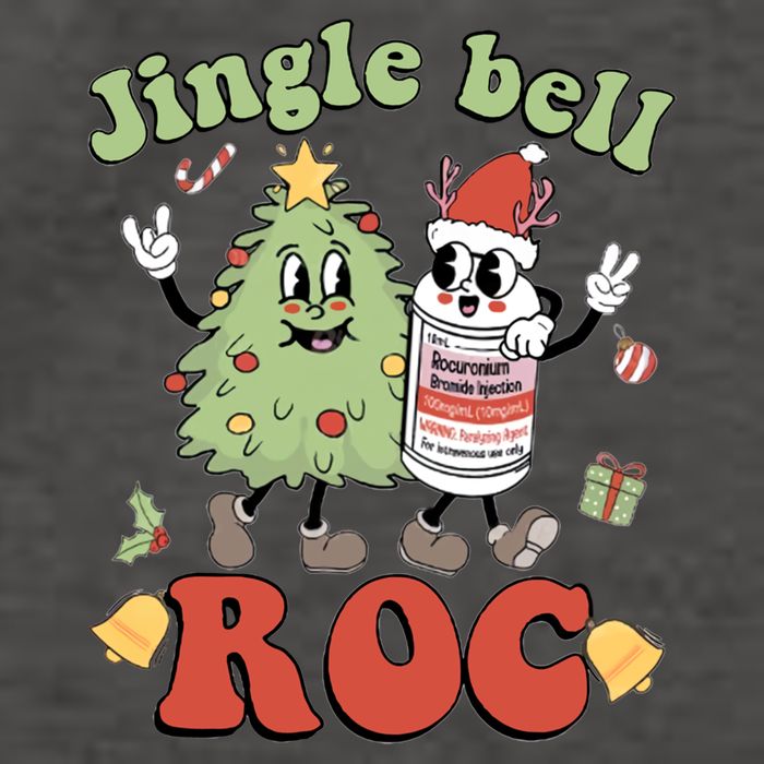 Jingle Bell Roc Icu Nurse Christmas Intensive Care Unit Gift Vector Backpack