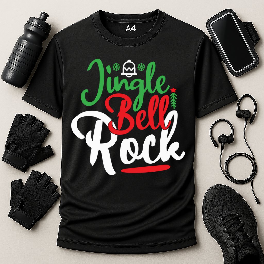 Jingle Bell Rock Christmas Cooling Performance Crew T-Shirt