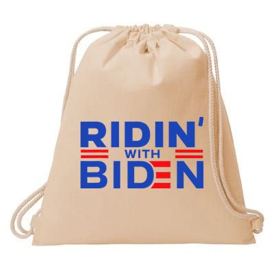 Joe Biden Ridin With Biden Riding With Biden Drawstring Bag