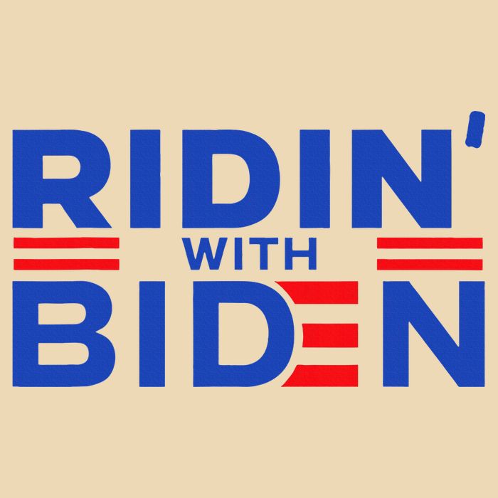 Joe Biden Ridin With Biden Riding With Biden Drawstring Bag