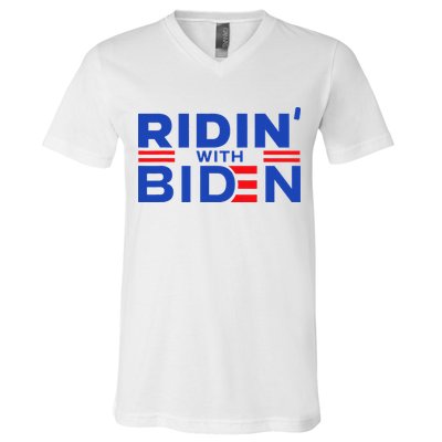 Joe Biden Ridin With Biden Riding With Biden V-Neck T-Shirt