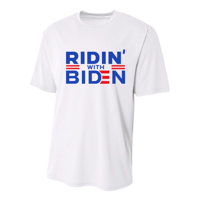 Joe Biden Ridin With Biden Riding With Biden Youth Performance Sprint T-Shirt