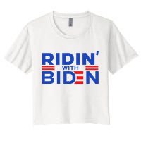 Joe Biden Ridin With Biden Riding With Biden Women's Crop Top Tee