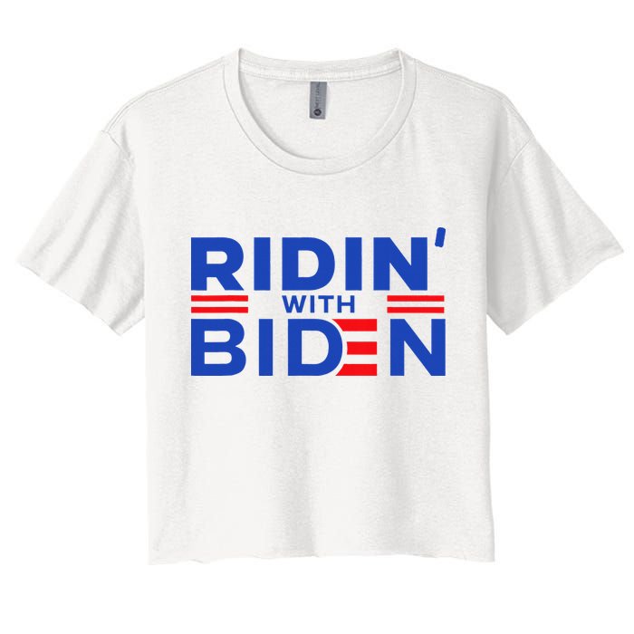 Joe Biden Ridin With Biden Riding With Biden Women's Crop Top Tee
