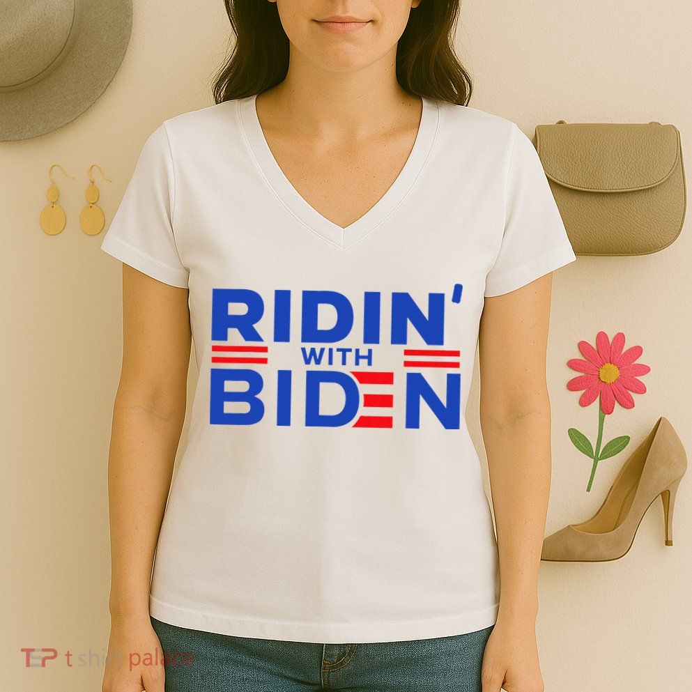 Joe Biden Ridin With Biden Riding With Biden Women's V-Neck T-Shirt