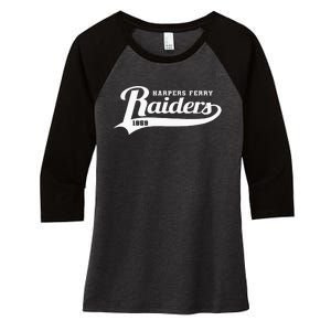 John Brown Raid Harpers Ferry Women's Tri-Blend 3/4-Sleeve Raglan Shirt