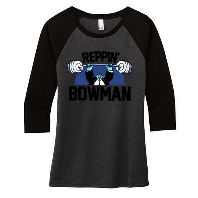 Jamaal Bowman Reppin Bowman Women's Tri-Blend 3/4-Sleeve Raglan Shirt