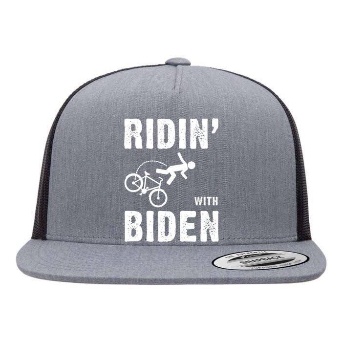 Joe Biden Ridin With Biden Funny Riding With Biden Flat Bill Trucker Hat