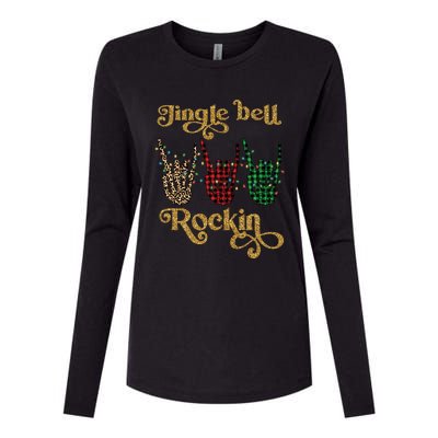 Jingle Bell Rockin Merry Christmas Santa Rock Fan Funny Gift Xmas Gift Womens Cotton Relaxed Long Sleeve T-Shirt