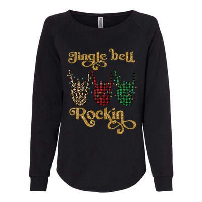 Jingle Bell Rockin Merry Christmas Santa Rock Fan Funny Gift Xmas Gift Womens California Wash Sweatshirt