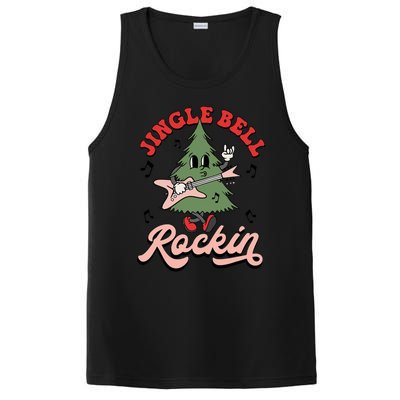 Jingle Bell Rockin Groovy Retro Christmas Xmas Tree Gift PosiCharge Competitor Tank