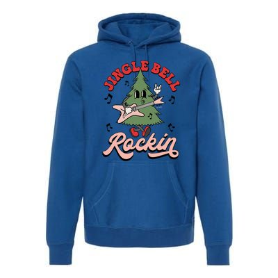 Jingle Bell Rockin Groovy Retro Christmas Xmas Tree Gift Premium Hoodie