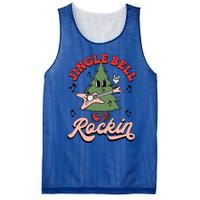 Jingle Bell Rockin Groovy Retro Christmas Xmas Tree Gift Mesh Reversible Basketball Jersey Tank