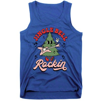 Jingle Bell Rockin Groovy Retro Christmas Xmas Tree Gift Tank Top