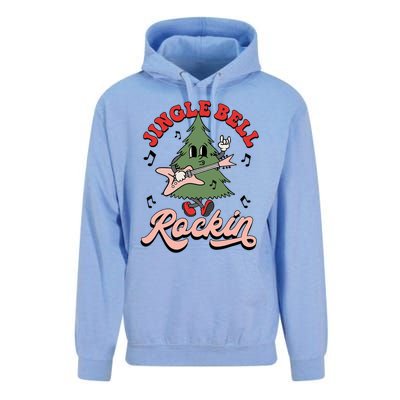 Jingle Bell Rockin Groovy Retro Christmas Xmas Tree Gift Unisex Surf Hoodie