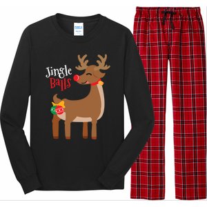 Jingle Balls Reindeer Naughty Friend Christmas Gift Great Gift Long Sleeve Pajama Set