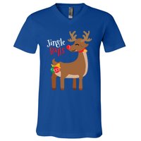 Jingle Balls Reindeer Naughty Friend Christmas Gift Great Gift V-Neck T-Shirt