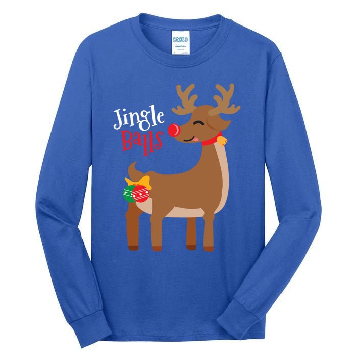 Jingle Balls Reindeer Naughty Friend Christmas Gift Great Gift Tall Long Sleeve T-Shirt