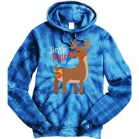 Jingle Balls Reindeer Naughty Friend Christmas Gift Great Gift Tie Dye Hoodie