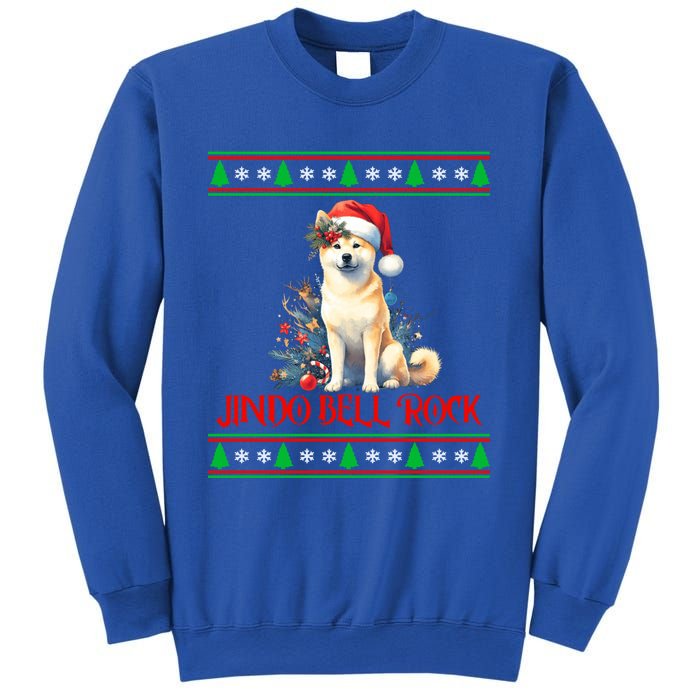 Jindo Bell Rock Cute Xmas Jindo Dog Santa Christmas Puns Cool Gift Sweatshirt