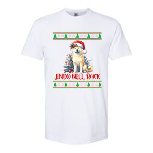 Jindo Bell Rock Cute Xmas Jindo Dog Santa Christmas Puns Cool Gift Softstyle CVC T-Shirt