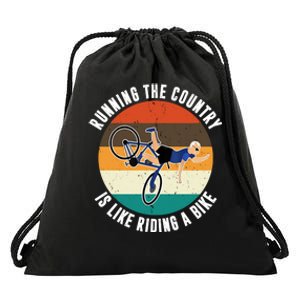 Joe Biden Running The Country Is Like Riding A Bike Drawstring Bag