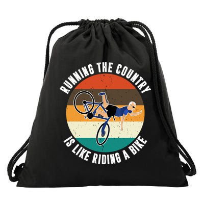 Joe Biden Running The Country Is Like Riding A Bike Drawstring Bag
