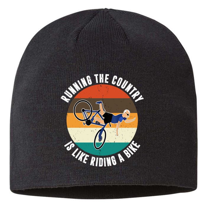 Joe Biden Running The Country Is Like Riding A Bike Sustainable Beanie