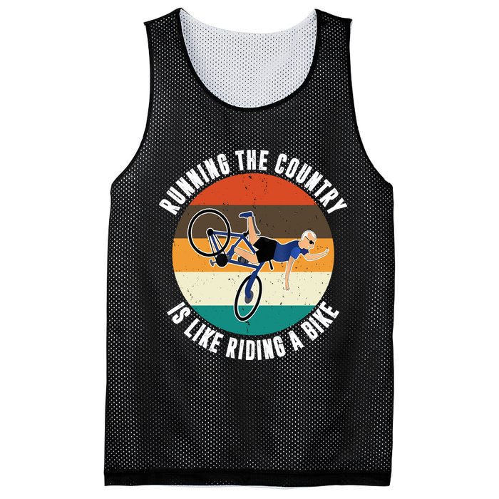 Joe Biden Running The Country Is Like Riding A Bike Mesh Reversible Basketball Jersey Tank