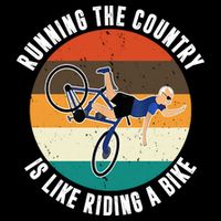 Joe Biden Running The Country Is Like Riding A Bike Pom Pom 12in Knit Beanie