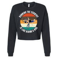 Joe Biden Running The Country Is Like Riding A Bike Cropped Pullover Crew