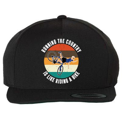 Joe Biden Running The Country Is Like Riding A Bike Wool Snapback Cap