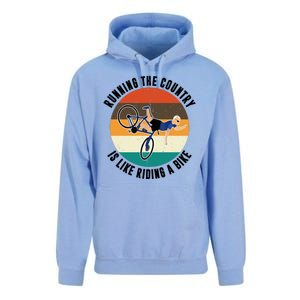 Joe Biden Running The Country Is Like Riding A Bike Unisex Surf Hoodie