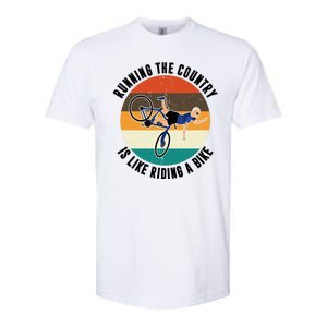 Joe Biden Running The Country Is Like Riding A Bike Softstyle CVC T-Shirt